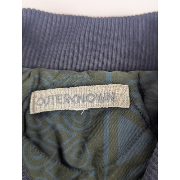 Outerknown Bomber Puffer Jacket Mens Medium Reversible Tribal Green Evolution - Picture 10 of 11